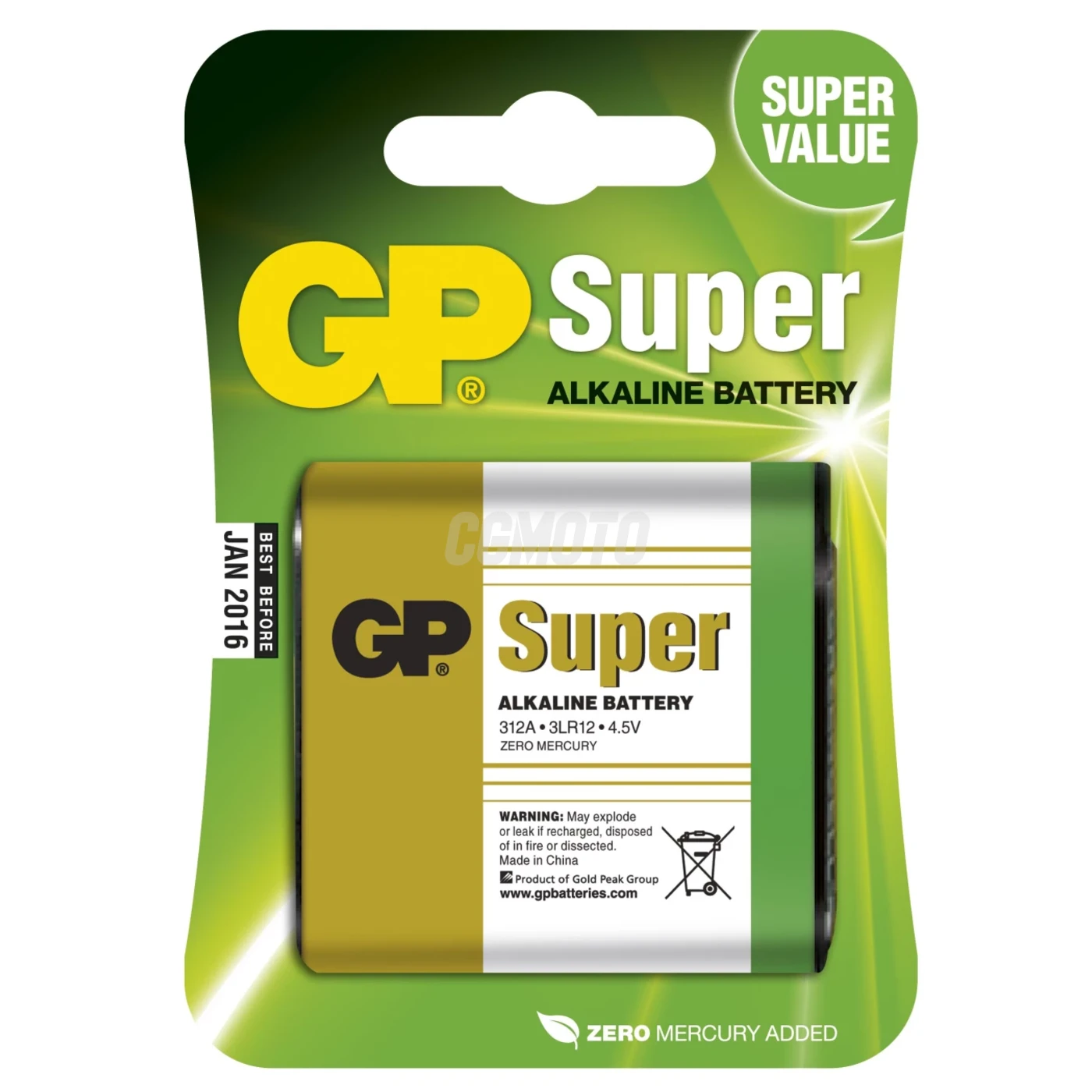 1 alkali-Batterie 3LR12 4,5 V Super 