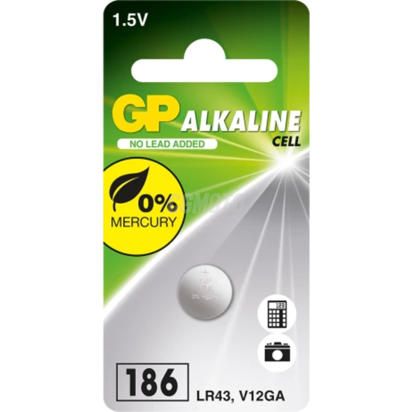 1 Alkali-Knopfzelle LR43 1,5 V 