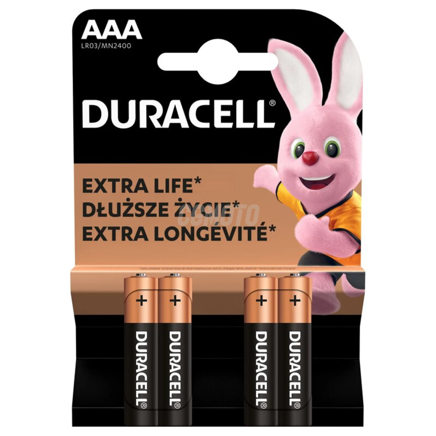 4 alkali-Batterien AAA 1,5 V Basic, Duralock 