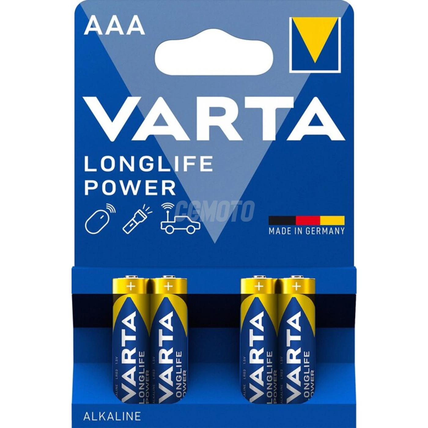4 alkali-Batterien LR03/AAA 1,5 V Longlife Power 1250 mAh