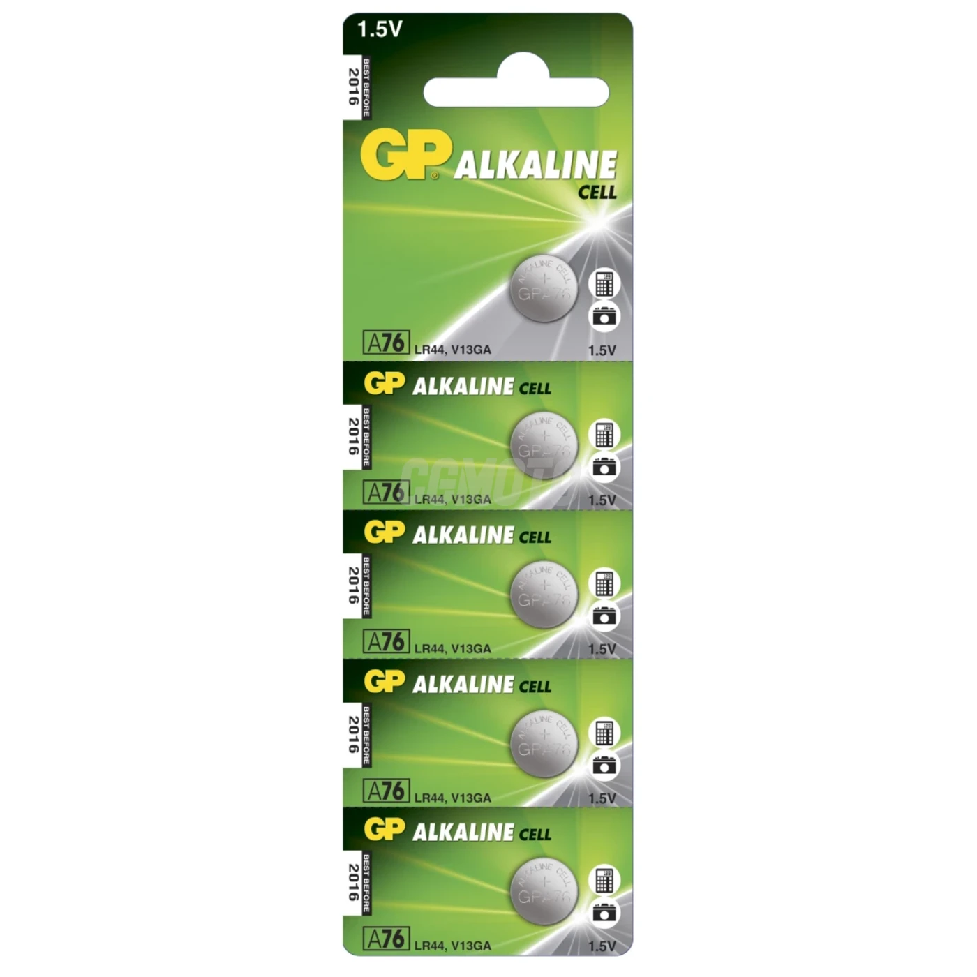 5 alkali-Knopfzellens LR44 1,5 V 