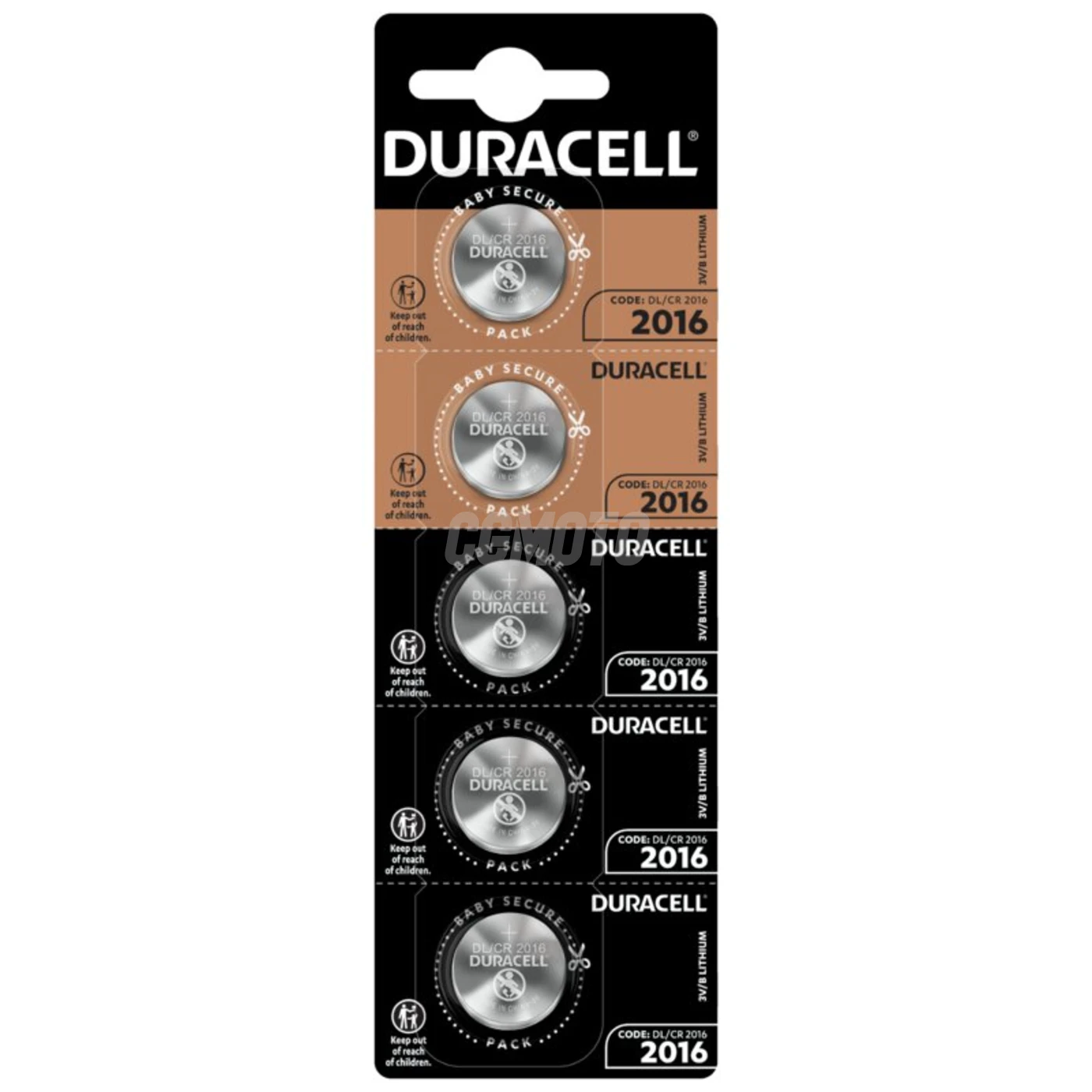 5 lithium-Knopfzellen CR2016 3 V 