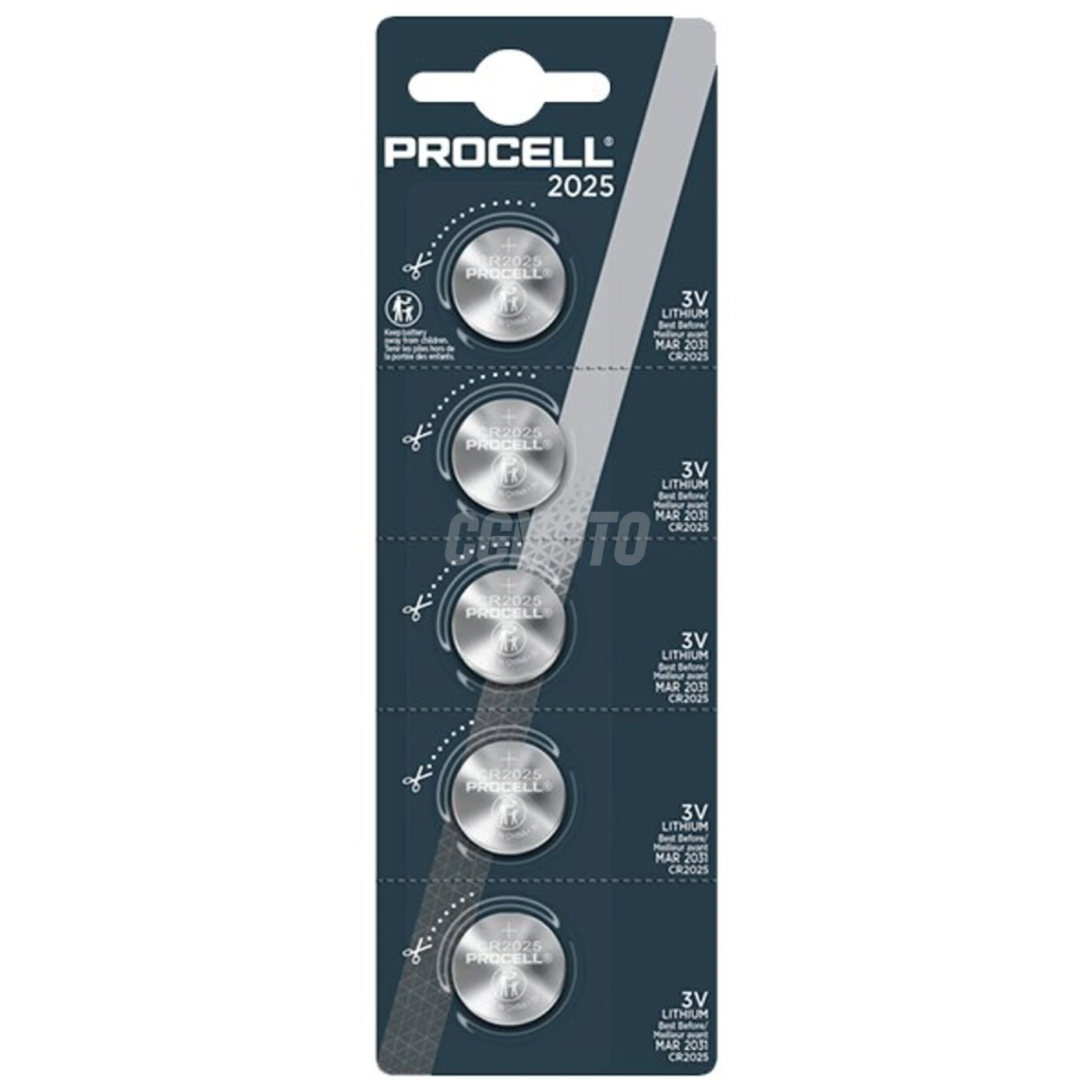 5 lithium-Knopfzellen CR2025 3 V 