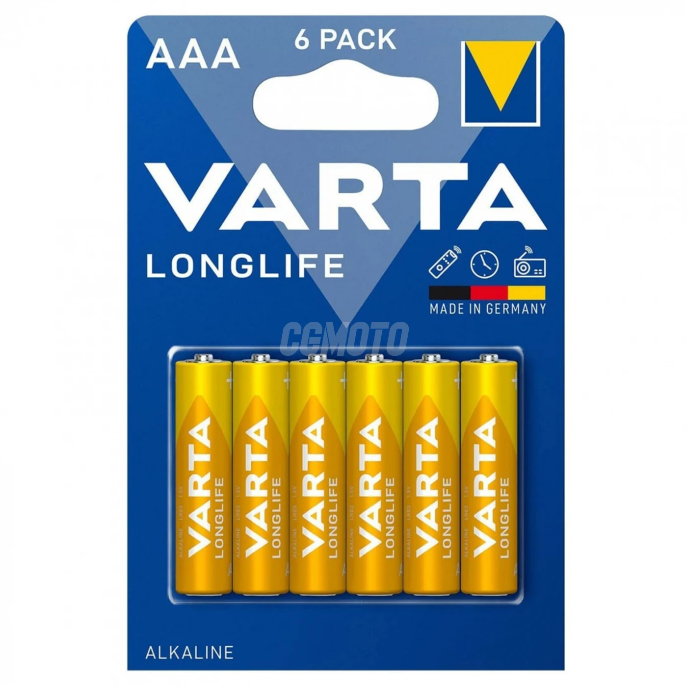 6 alkali-Batterien LR03/AAA 1,5 V Longlife 