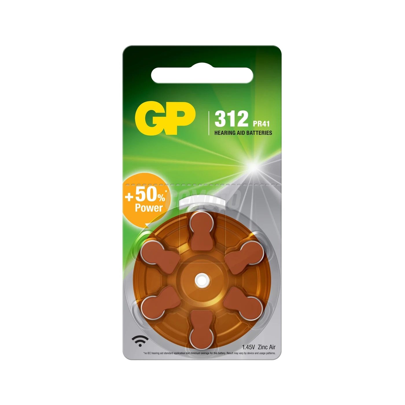 6 zink-Luft-HÃ¶rgerÃ¤tebatterien A312 1,45 V 