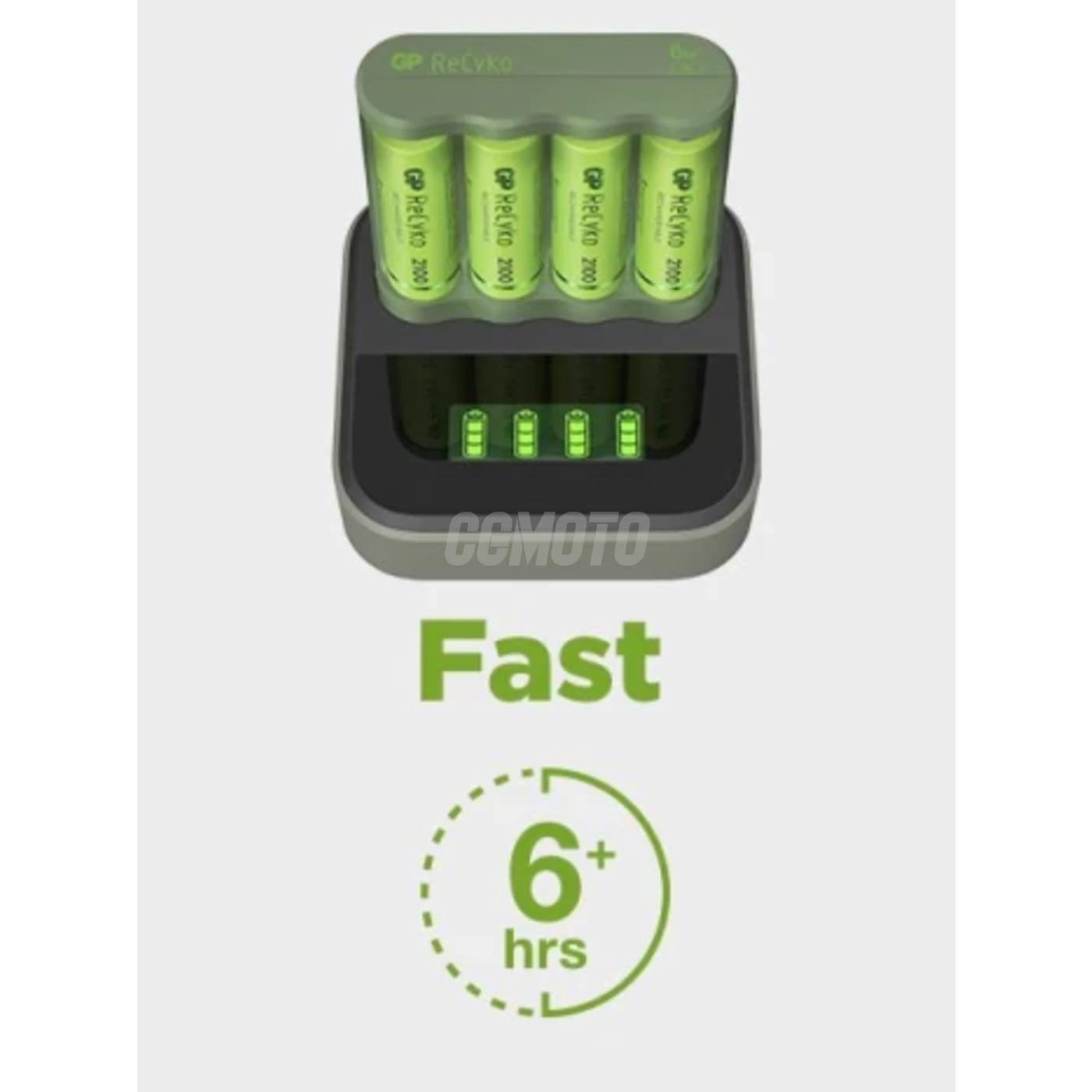 Chargeur 6 heures GP B421 (USB) + 4 accus AA 2000 mAh + station D451