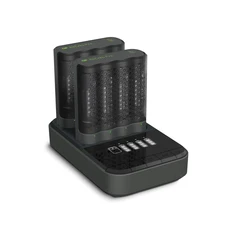 2 Chargeurs rapides USB GP P461 + station de charge D861 + 8 accus AA 2000 mAh Pro 2 Chargeurs rapides USB GP P461 + station de charge D861 + 8 accus AA 2000 mAh Pro