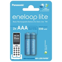 2 wiederaufladbare NIMH-Batterien AAA 1,2 V Lite 550 mAh