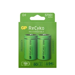2 wiederaufladbare NIMH-Batterien D 1,2 V Recyko 5700 mAh 2 wiederaufladbare NIMH-Batterien D 1,2 V Recyko 5700 mAh