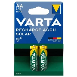 2 wiederaufladbare NIMH-Batterien LR6/AA 1,2 V Solar 800 mAh