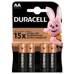 4 alkali-Batterien AA 1,5 V Basic, Duralock, C&B 