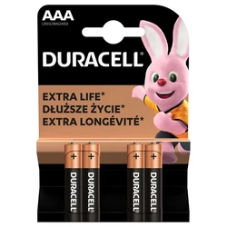 4 alkali-Batterien AAA 1,5 V Basic, Duralock 4 alkali-Batterien AAA 1,5 V Basic, Duralock