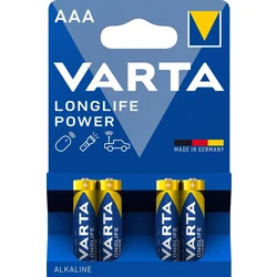 4 alkali-Batterien LR03/AAA 1,5 V Longlife Power 1250 mAh