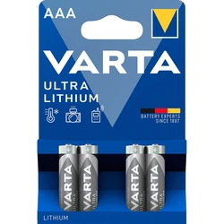 4 lithiumbatterien LR03/AAA 1,5 V Ultra 4 lithiumbatterien LR03/AAA 1,5 V Ultra