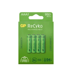 4 wiederaufladbare NIMH-Batterien AAA 1,2 V Recyko 950 mAh