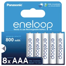 8 wiederaufladbare NIMH-Batterien AAA 1,2 V 800 mAh