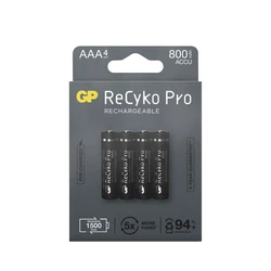 Blister mit 4 Batterien wiederaufladbar Recyko+ AAA 800mAh (Professionell)
