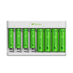 Standard-Ladegerät GP E811 + 8 NiMH-Akkus 4xAA 2100mAh + 4xAAA 850mah Standard-Ladegerät GP E811 + 8 NiMH-Akkus 4xAA 2100mAh + 4xAAA 850mah